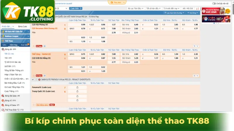 Bí kíp chinh phục toàn diện thể thao TK88